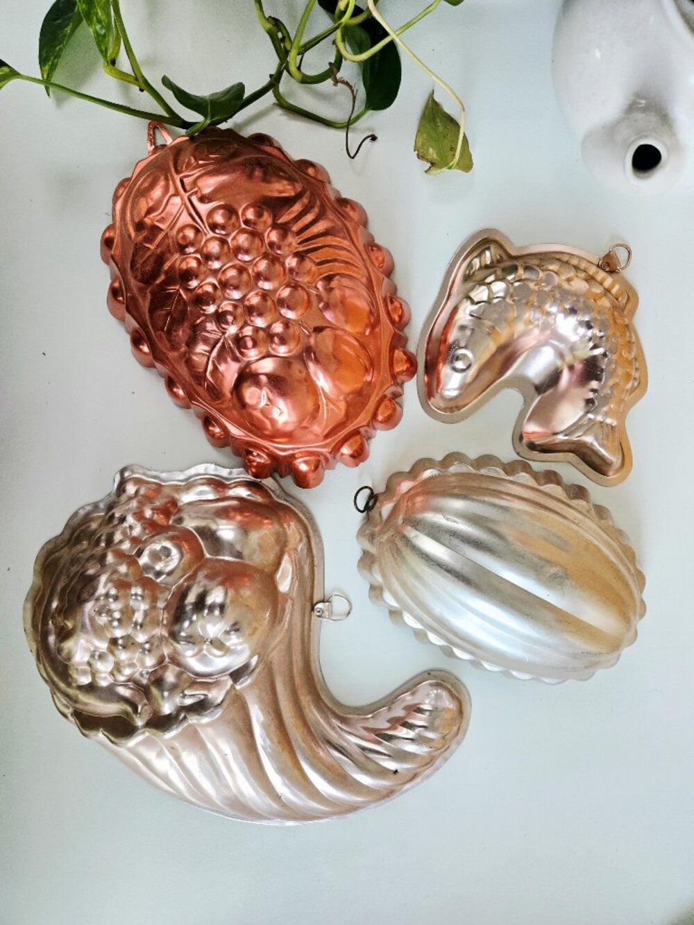 3/$150✨Vintage 1970s Copper & Tin Baking Molds – Wall Hanging Kitchen Décor
